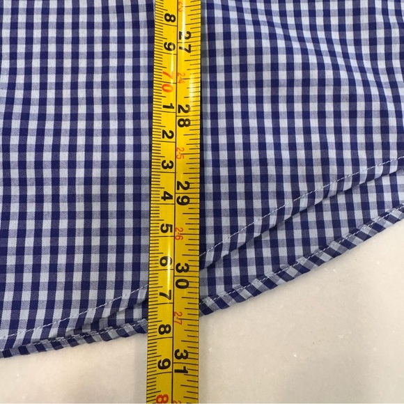 Psycho Bunny Shirt Men’s Sz 16 1/2 X 33 Button Up Shirt Long Sleeve Blue/White - Picture 5 of 8